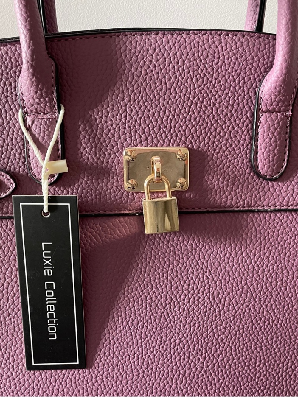 BNWT Jane Birkin inspired purse/bag in mauve pink/purple - Picture 6 of 11